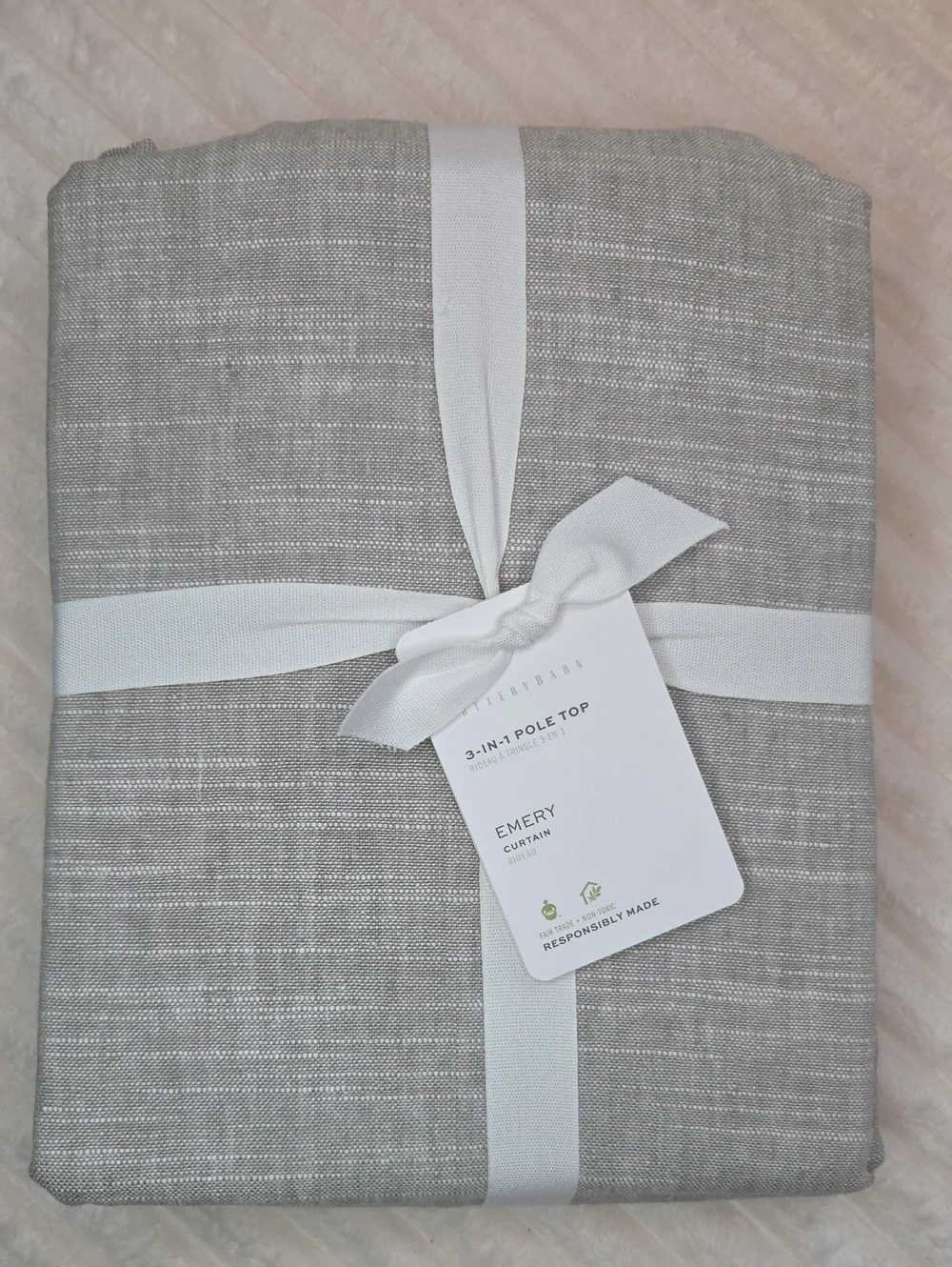 NWT Pottery Barn Emery Curtain - Color Eucalyptos